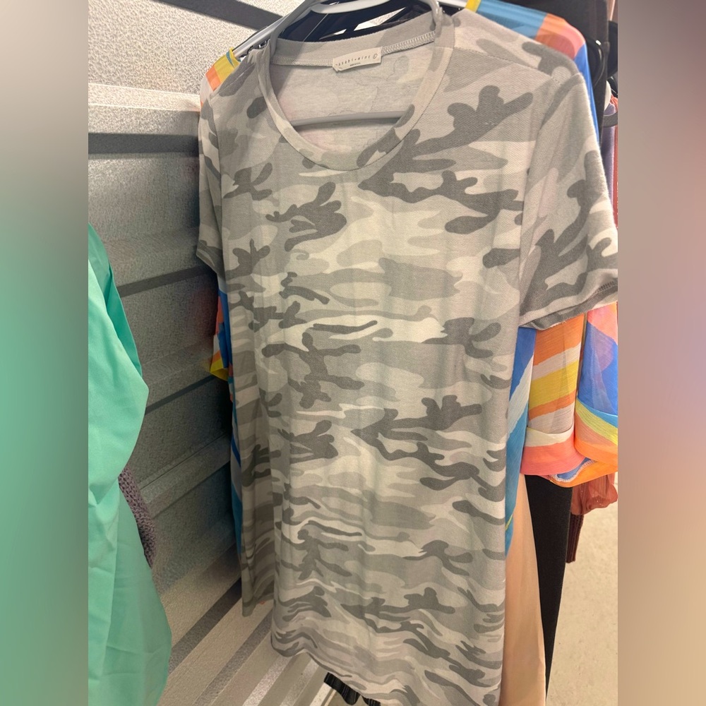 Camouflage Dress w/ Open Back Detail